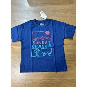 Cat & Jack Kids Navy Blue Sunset Chaser Graphic T-Shirt - Size S (6/7)